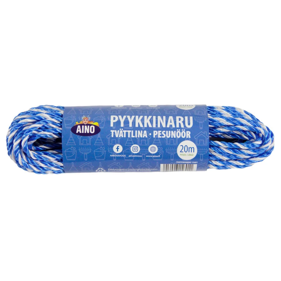 Aino 20 M 4 Mm Kierretty Pyykkinaru 3 Aino 20 M 4 Mm Kierretty Pyykkinaru