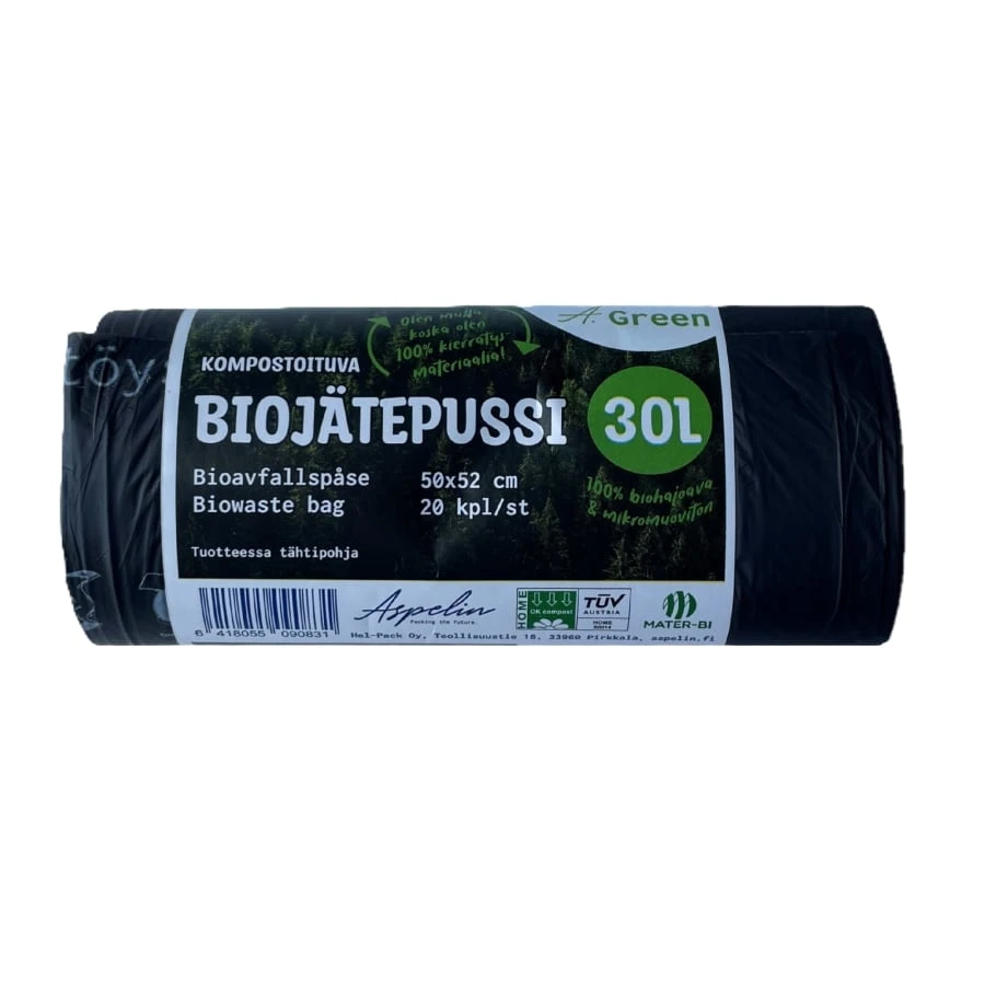 A. Green 30 L 20 Kpl Kompostoituva Biojätepussi 3 A. Green 30 L 20 Kpl Kompostoituva Biojätepussi
