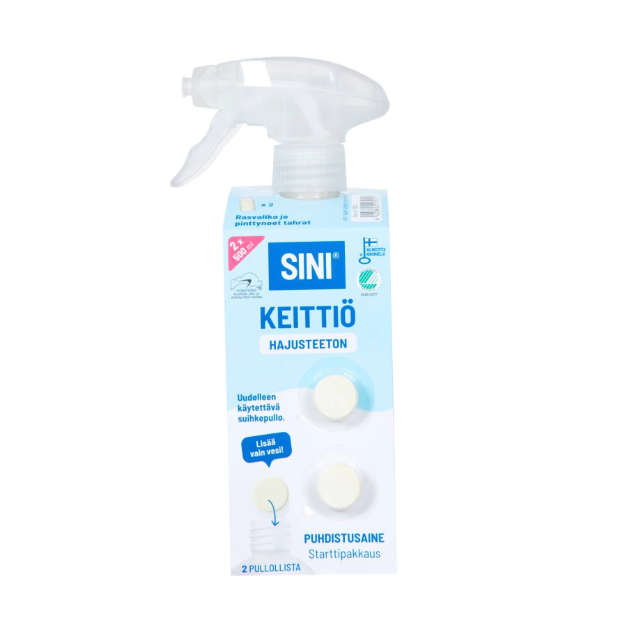 Sini Keittiö Hajusteeton Puhdistusainetabletti Starttipakkaus 3 Sini Keittiö Hajusteeton Puhdistusainetabletti Starttipakkaus