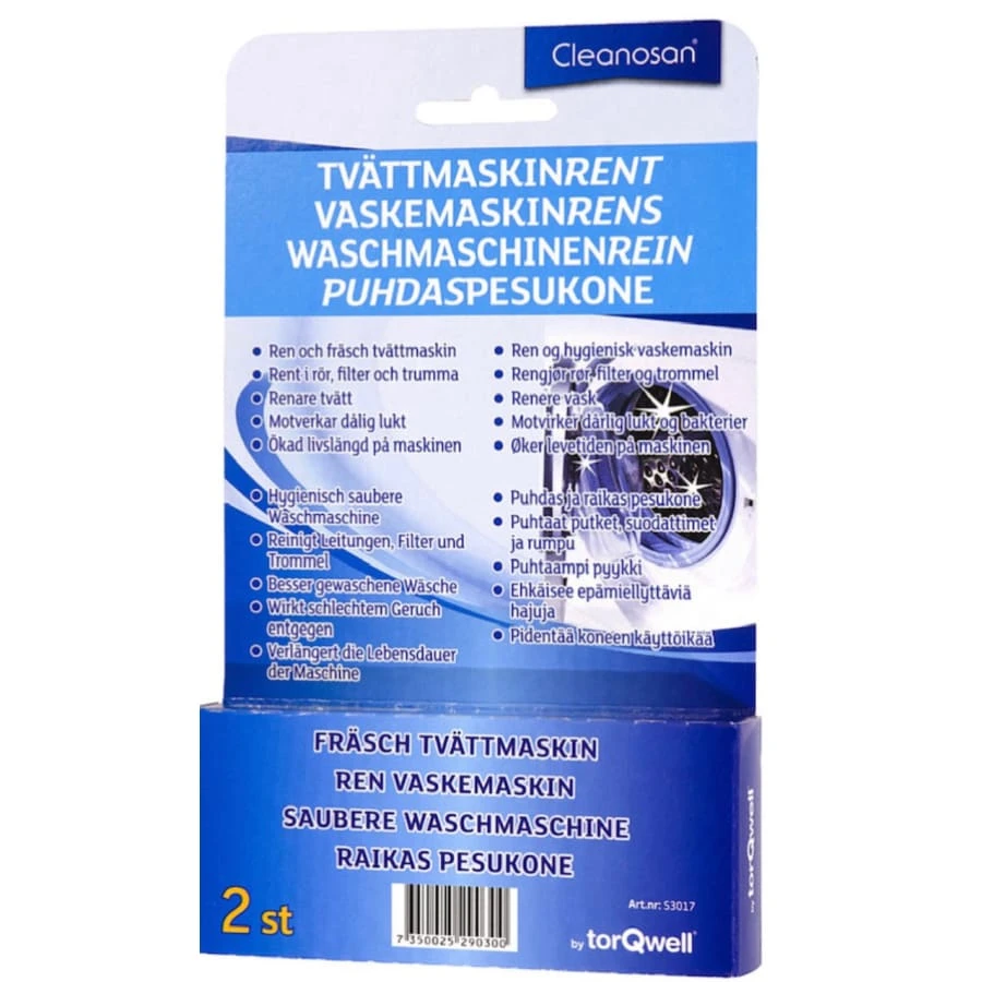 Cleanosan Pyykinpesukoneen Puhdistustabletti 2 Kpl 3 Cleanosan Pyykinpesukoneen Puhdistustabletti 2 Kpl