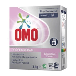Diversey Omo Professional Sensitive Color 8 Kg Kirjopyykinpesujauhe