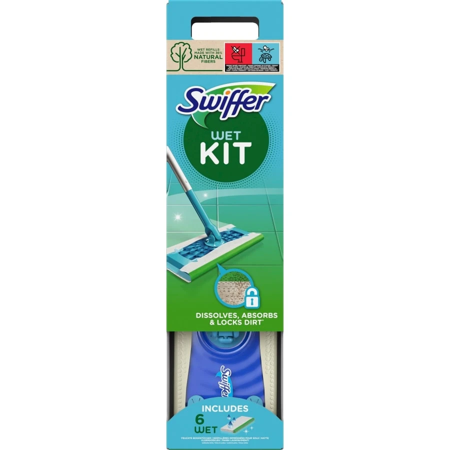 Swiffer Floor Wet Kit Aloituspakkaus 3 Swiffer Floor Wet Kit Aloituspakkaus