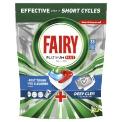 Fairy Platinum Plus Deep Clean 38 Kpl Konetiskitabletti