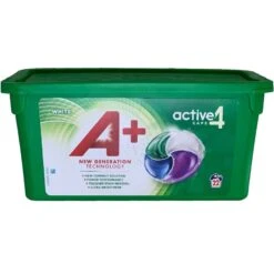 A+ Active4 White 22 Kpl Nestemäinen Pyykinpesutabletti