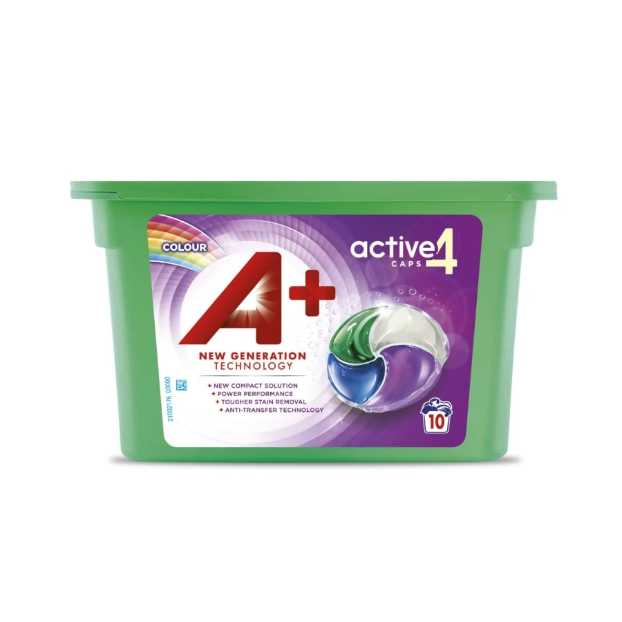 A+ Active4 Color 10 Kpl Nestemäinen Pyykinpesutabletti 3 A+ Active4 Color 10 Kpl Nestemäinen Pyykinpesutabletti