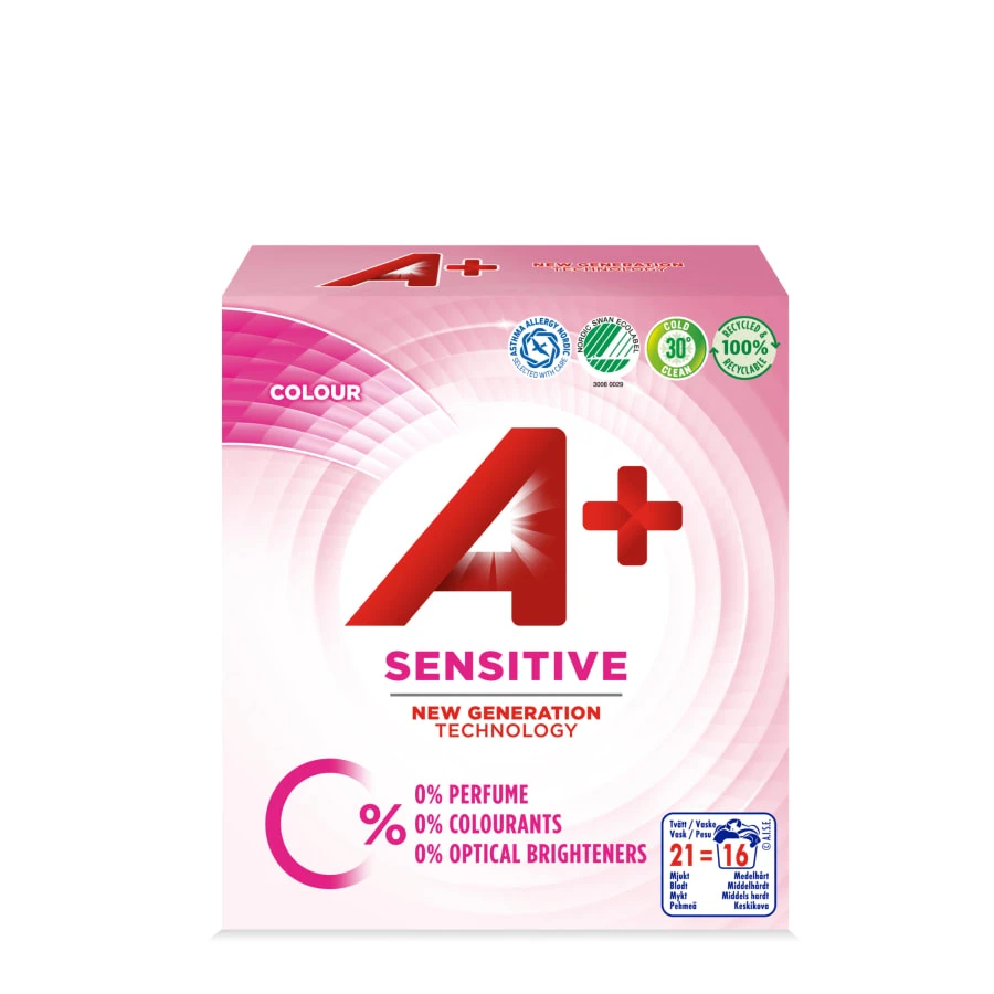 A+ Color Sensitive 700 G Pyykinpesujauhe 3 A+ Color Sensitive 700 G Pyykinpesujauhe