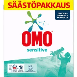 Omo Sensitive 3,72 Kg Pyykinpesujauhe