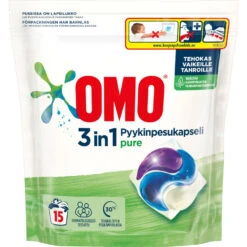 Omo Pure Pyykinpesuainekapselit 15 Pesua