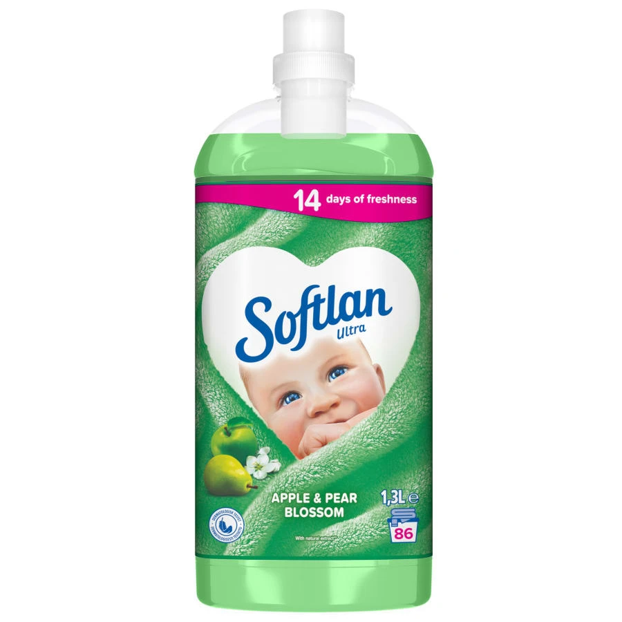 Softlan Ultra Apple & Pear Blossom 1,3 L Huuhteluaine 3 Softlan Ultra Apple & Pear Blossom 1,3 L Huuhteluaine